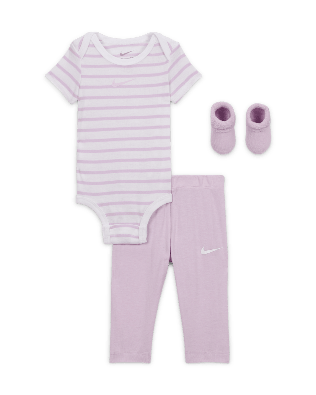 Nike Baby Bodysuit, Pants, and Terry Socks 3-Piece Set - Doll