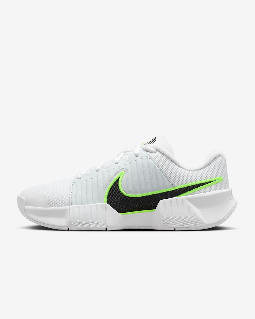 Tenis de tenis para cancha dura para mujer Nike GP Challenge Pro - Blanco/Platino puro/Volt/Negro
