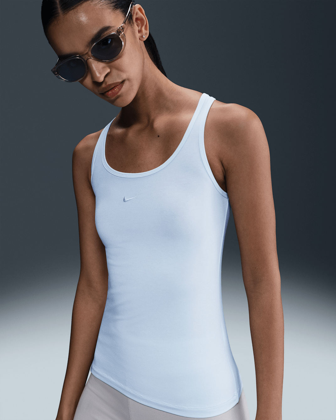 Camiseta de tirantes para mujer Nike Sportswear Chill Knit - Tinte azul