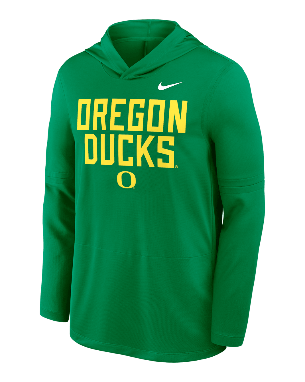 Oregon Sideline Men's Nike Dri-FIT College Long-Sleeve Hooded Top - Apple Green