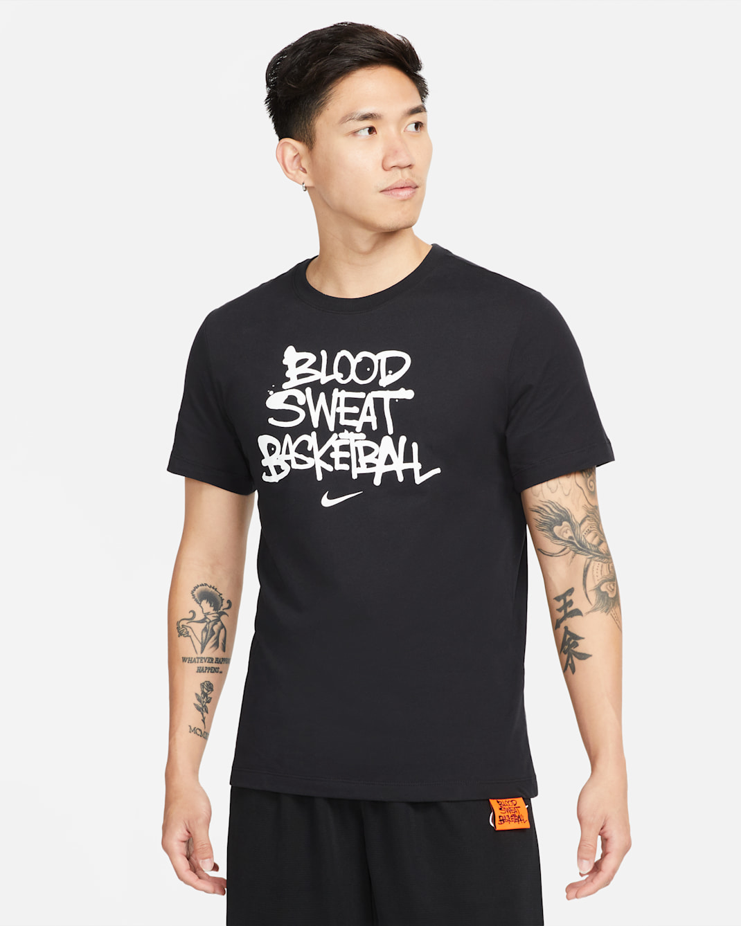 เสื้อยืดบาสเก็ตบอลผู้ชาย Nike Dri-FIT “Blood, Sweat, Basketball” - ดำ