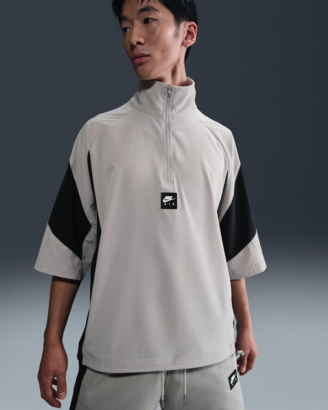 ナイキ エア メンズ ショートスリーブ トップ - カレッジグレー/ブラック/ホワイト