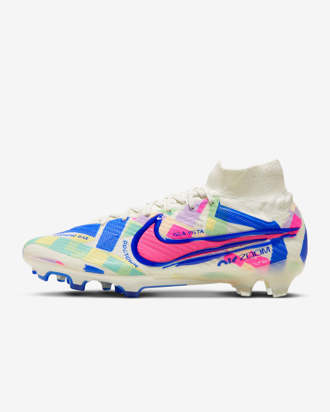 Nike Mercurial Superfly 9 Elite SE FG 高筒足球釘鞋 - Sail/Racer Blue