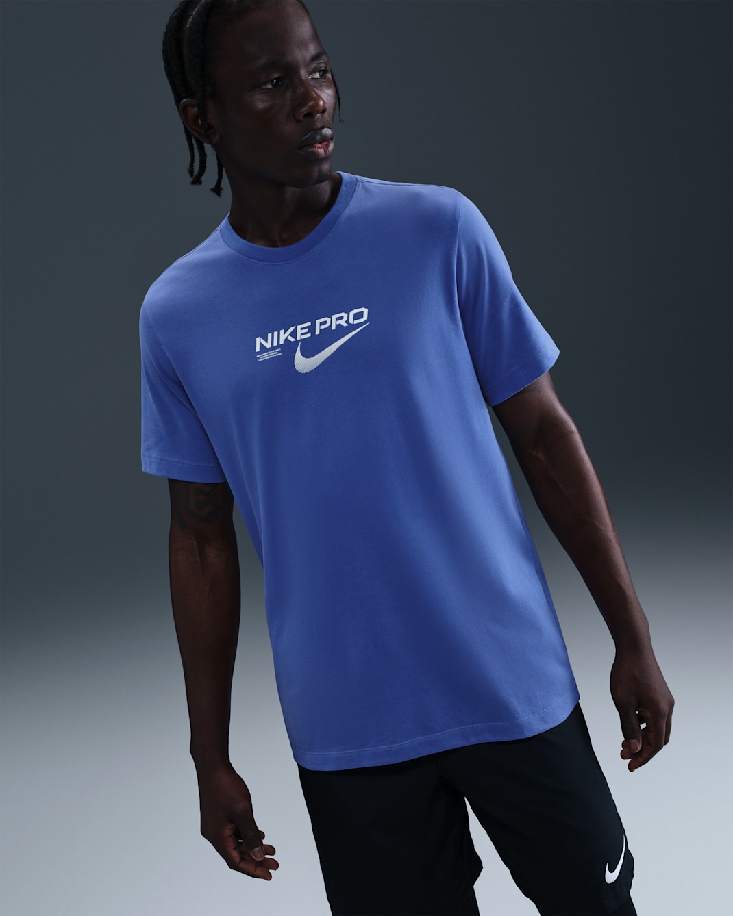 Nike Men's Dri-FIT Training T-Shirt - Comet Blue