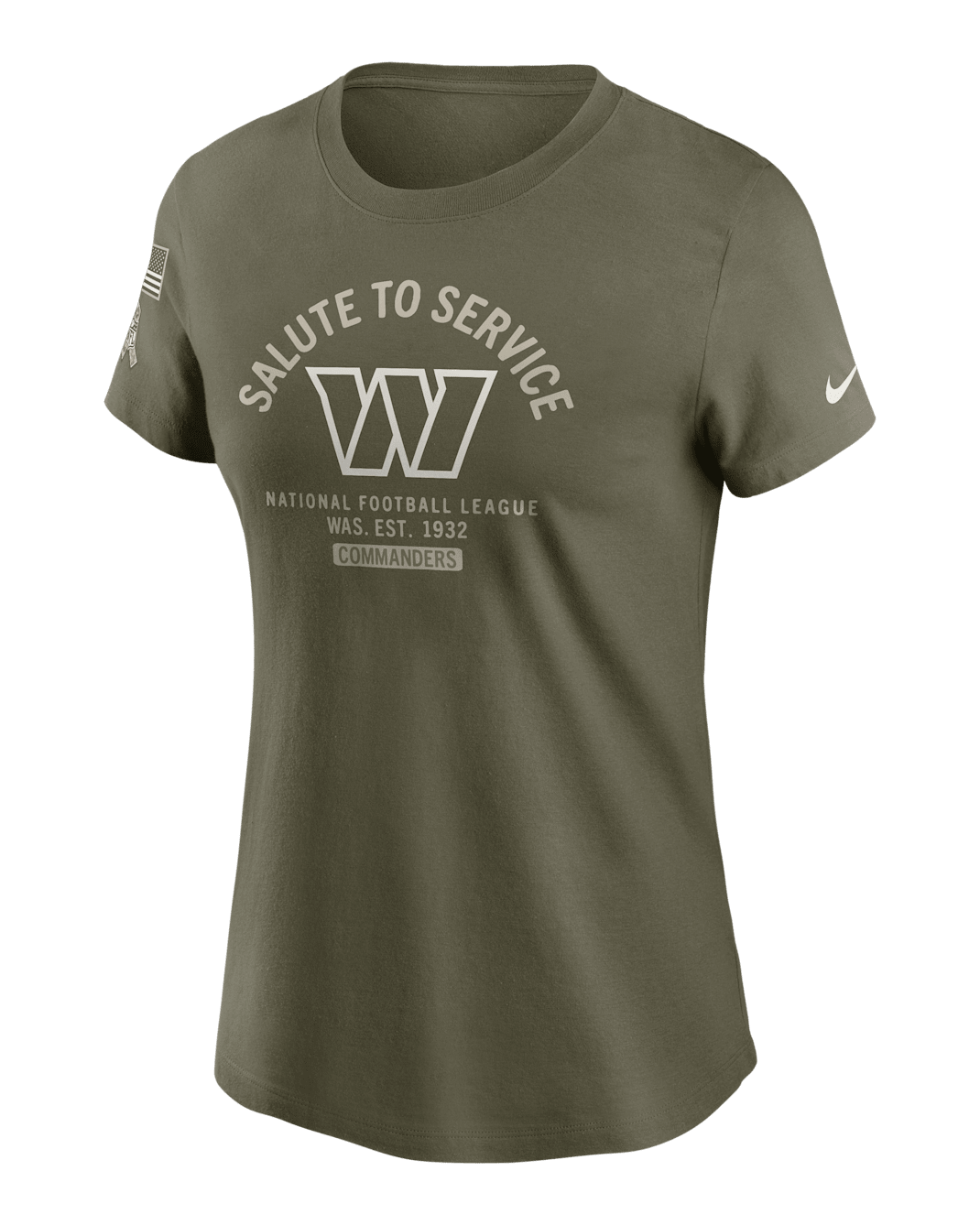 Washington Commanders Salute to Service Sideline Women's Nike NFL T-Shirt - Olive