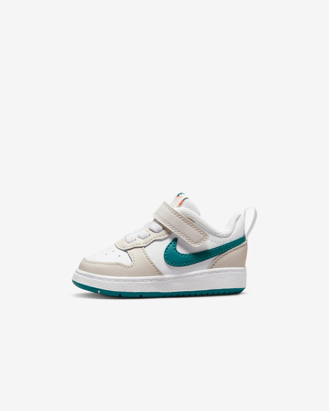 Nike Court Borough Low 2 Baby/Toddler Shoes - Phantom/White/Total Orange/Bright Spruce