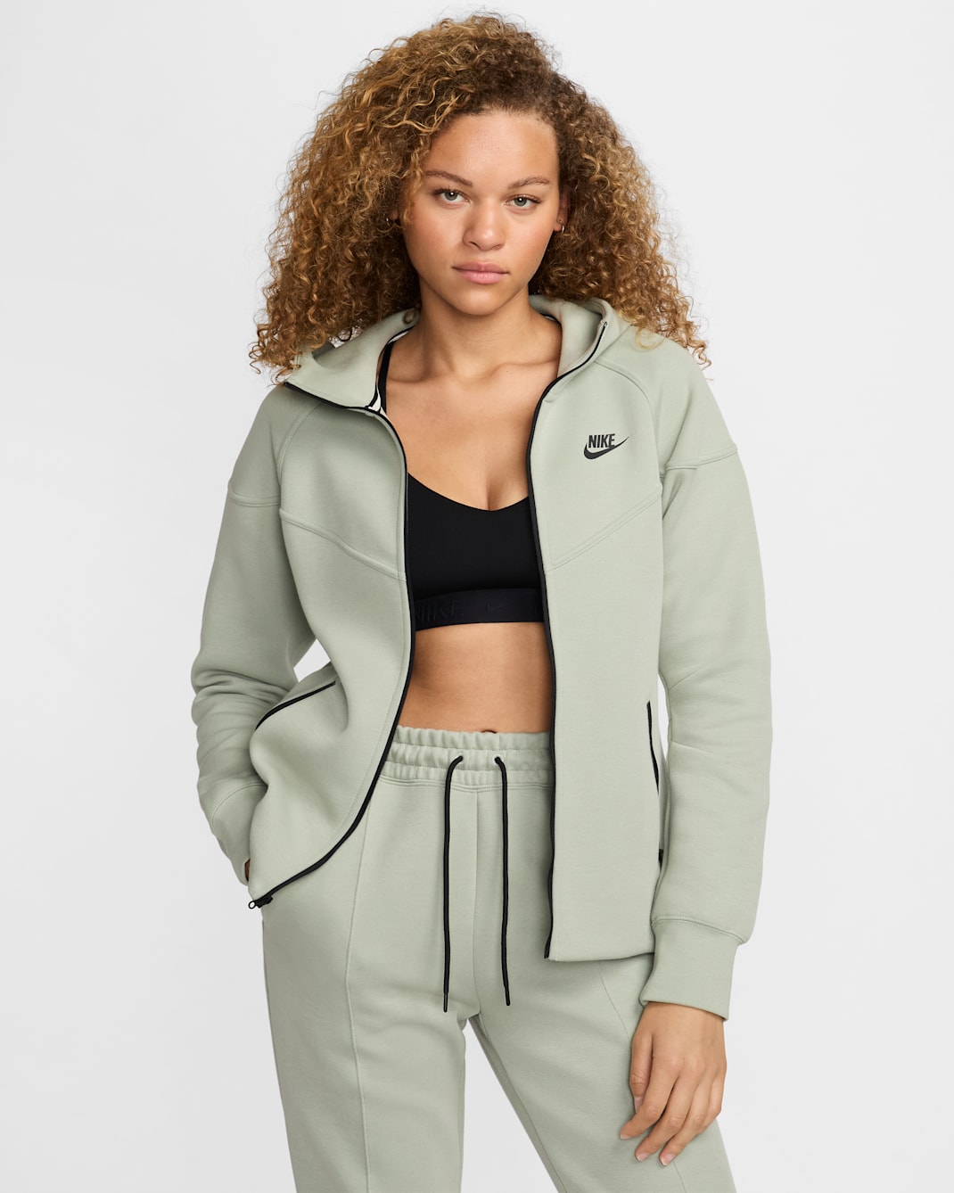Nike Sportswear Tech Fleece Windrunner Women's Full-Zip Hoodie - Jade Horizon/Black