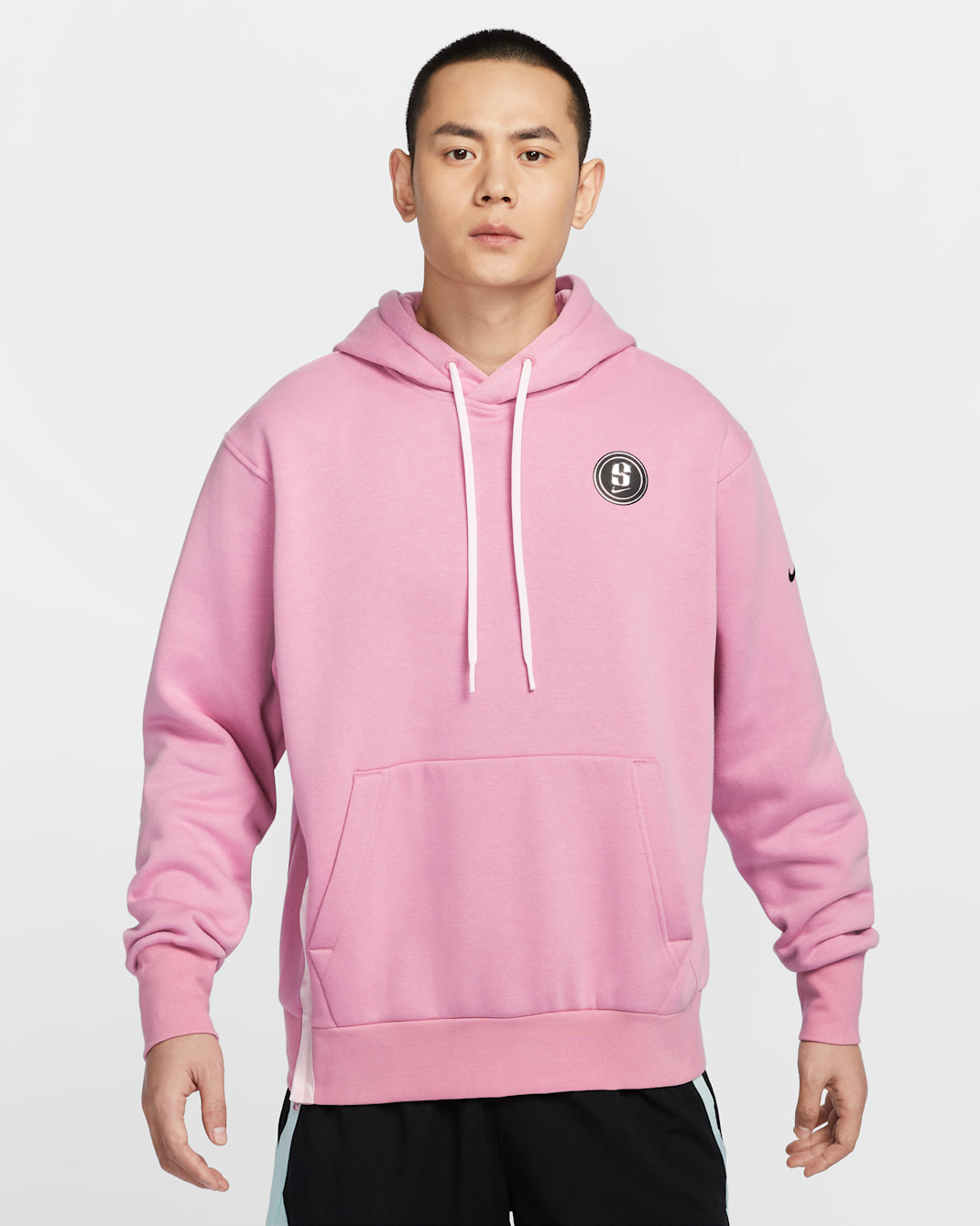 Sabrina Fleece Basketball Hoodie - Elemental Pink/Pink Foam/Black