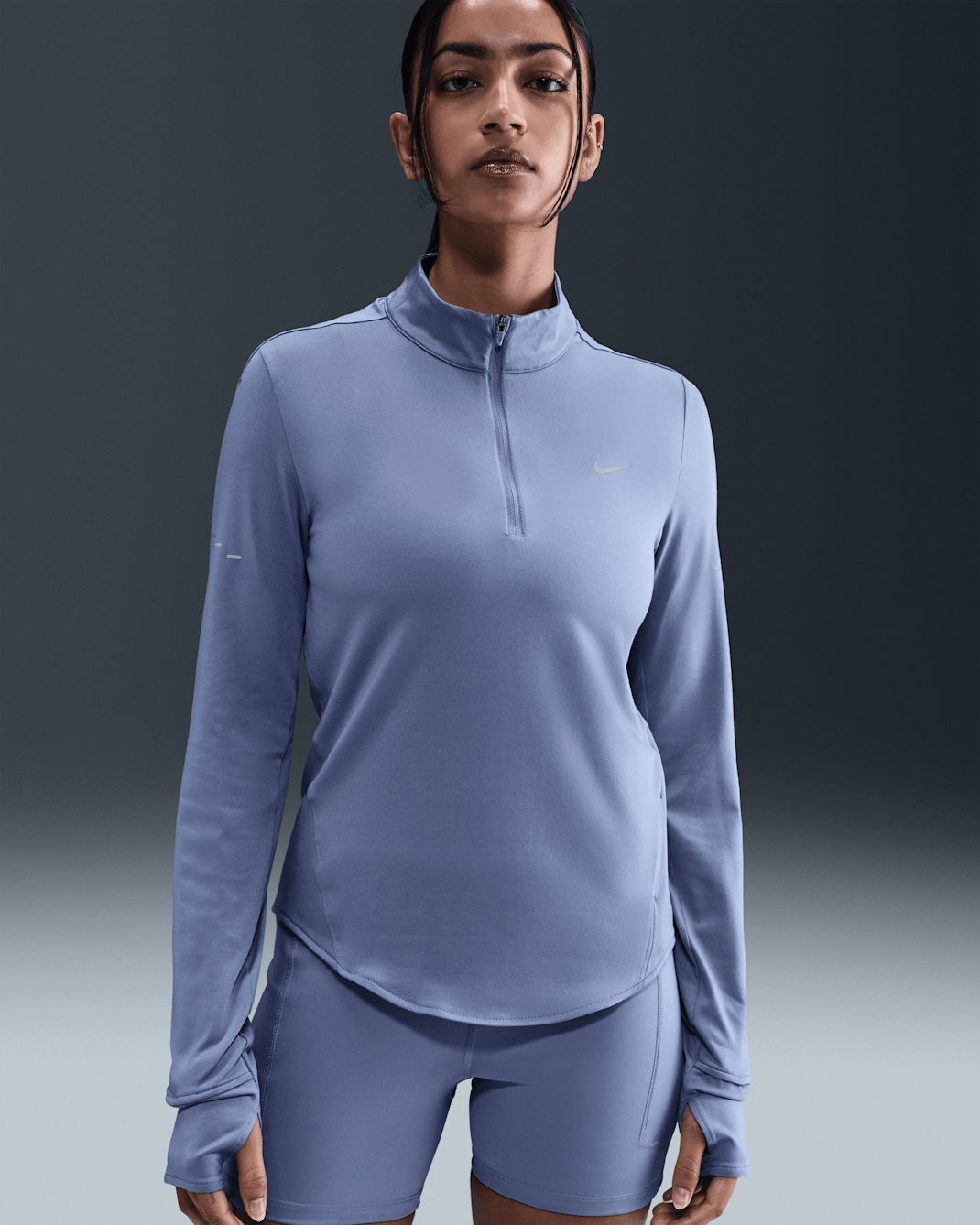 Nike Swift Women's Dri-FIT UV 1/4-Zip Running Top - World Indigo