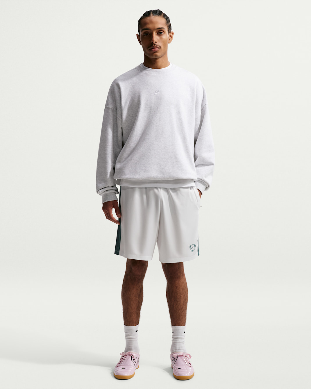 Short de foot Dri-FIT Nike Academy+ pour homme - Summit White/Mineral Slate/Mineral Slate