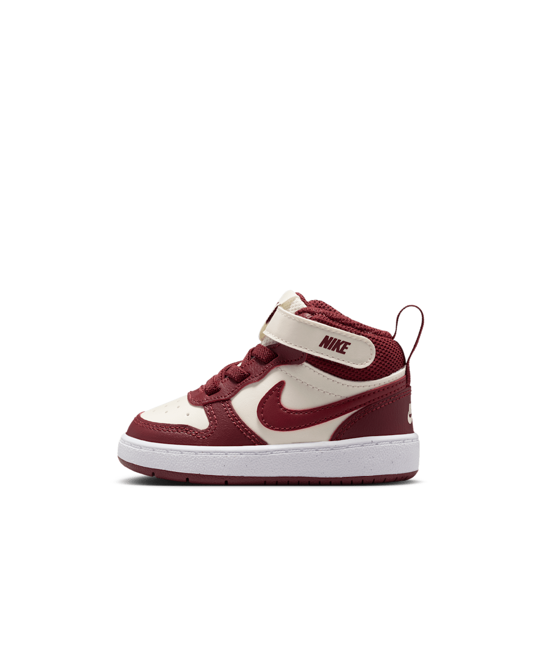 Nike Court Borough Mid 2 Baby/Toddler Shoes - Soft Pearl/Dark Team Red