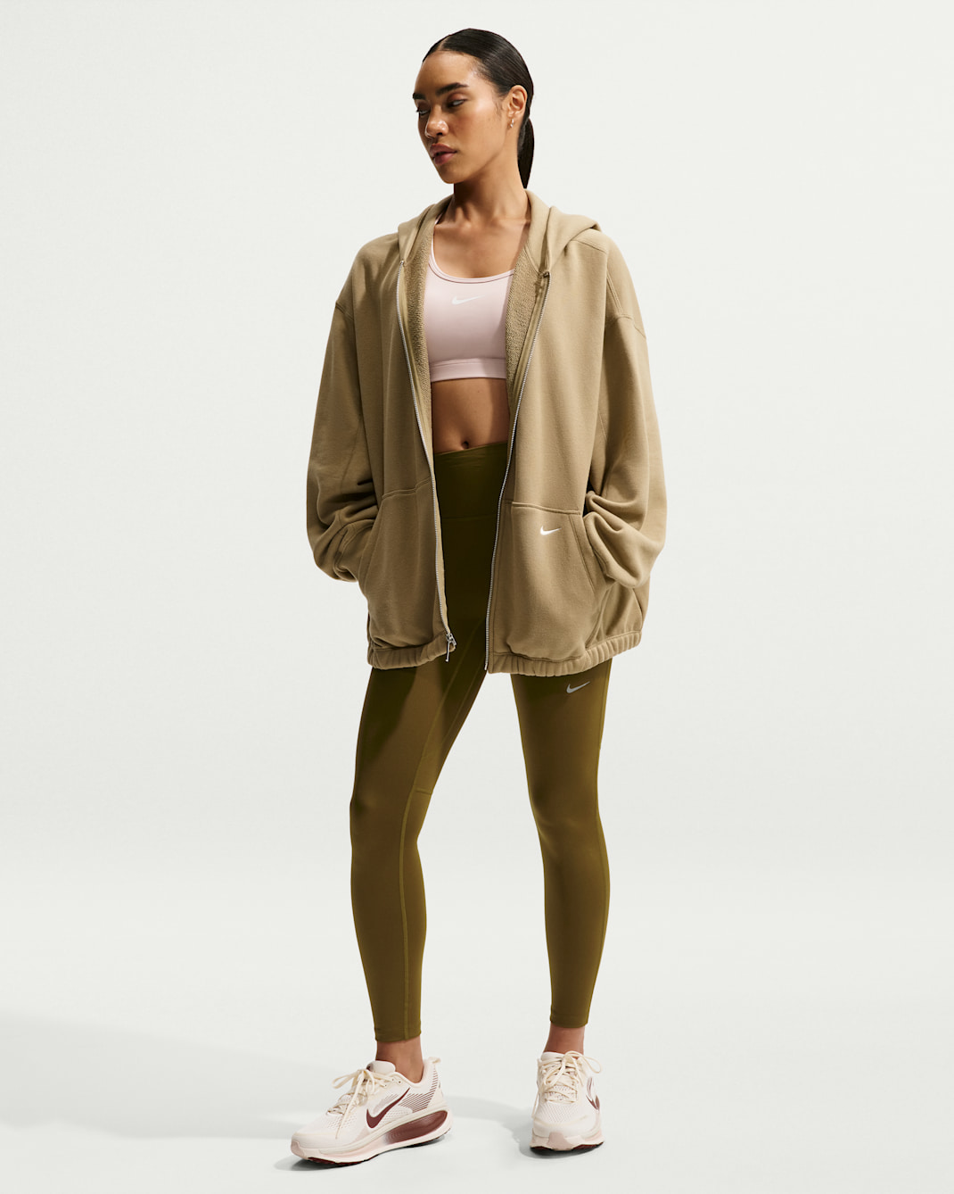 Nike Tempo Leggings de running de 7/8 y talle alto - Mujer - Olive Flak