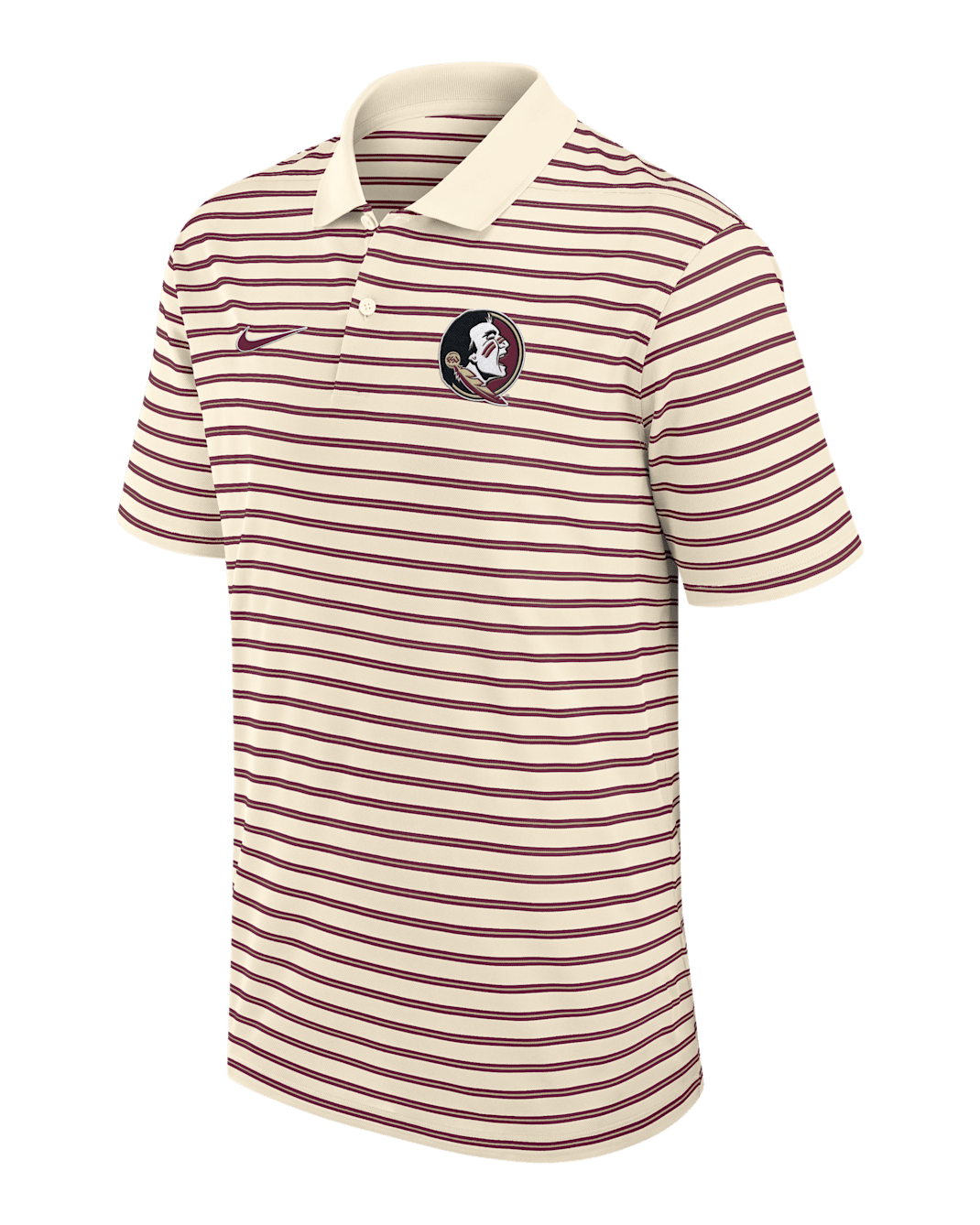Florida State Striped Men's Nike Dri-FIT College Polo - Tan/Beige