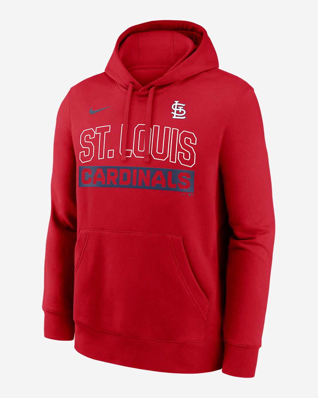 Sudadera con gorro sin cierre Nike de la MLB para hombre St. Louis Cardinals Club - Rojo