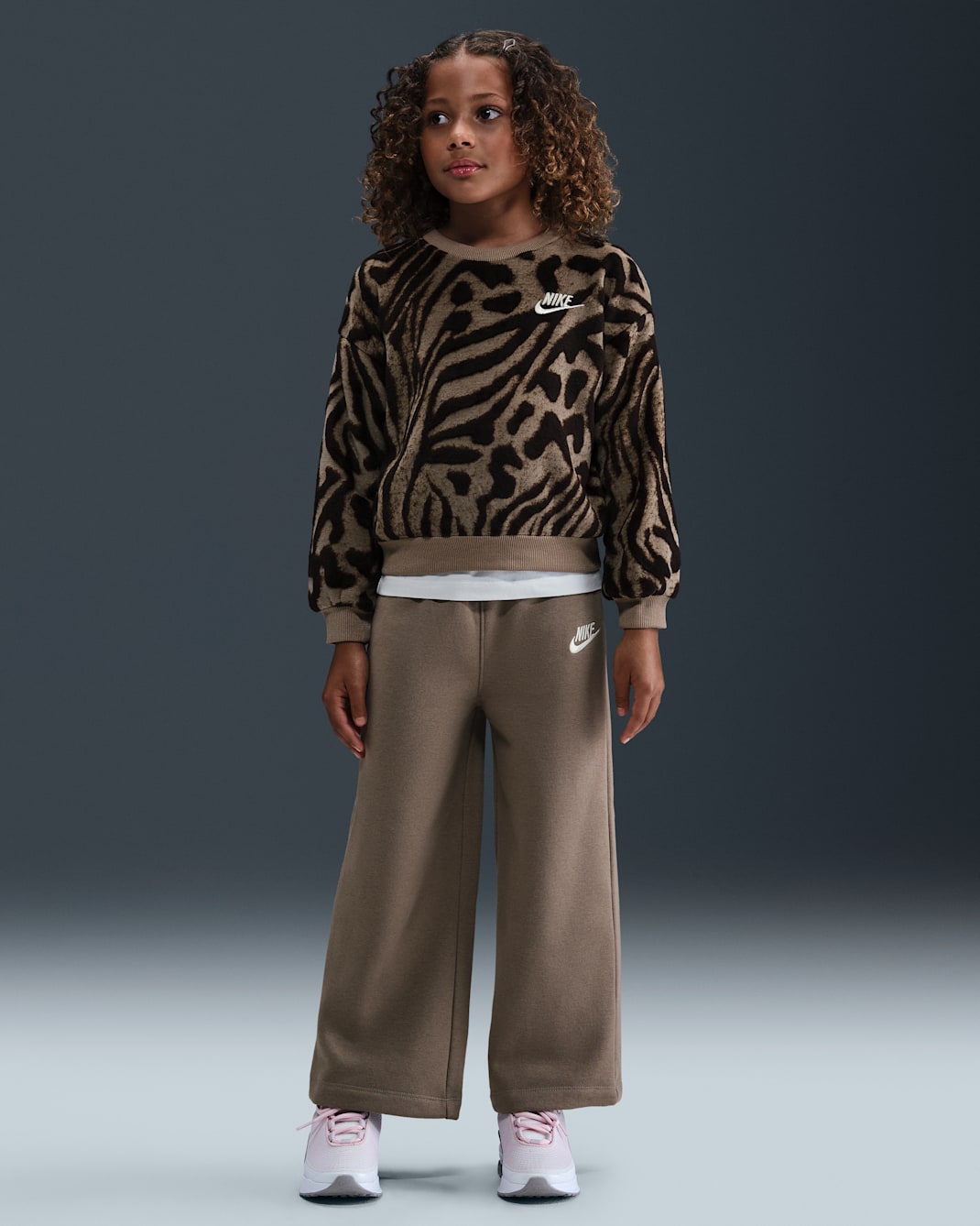 Nike Wild Warmth Little Kids' 2-Piece Ribbed Set - Mink Brown