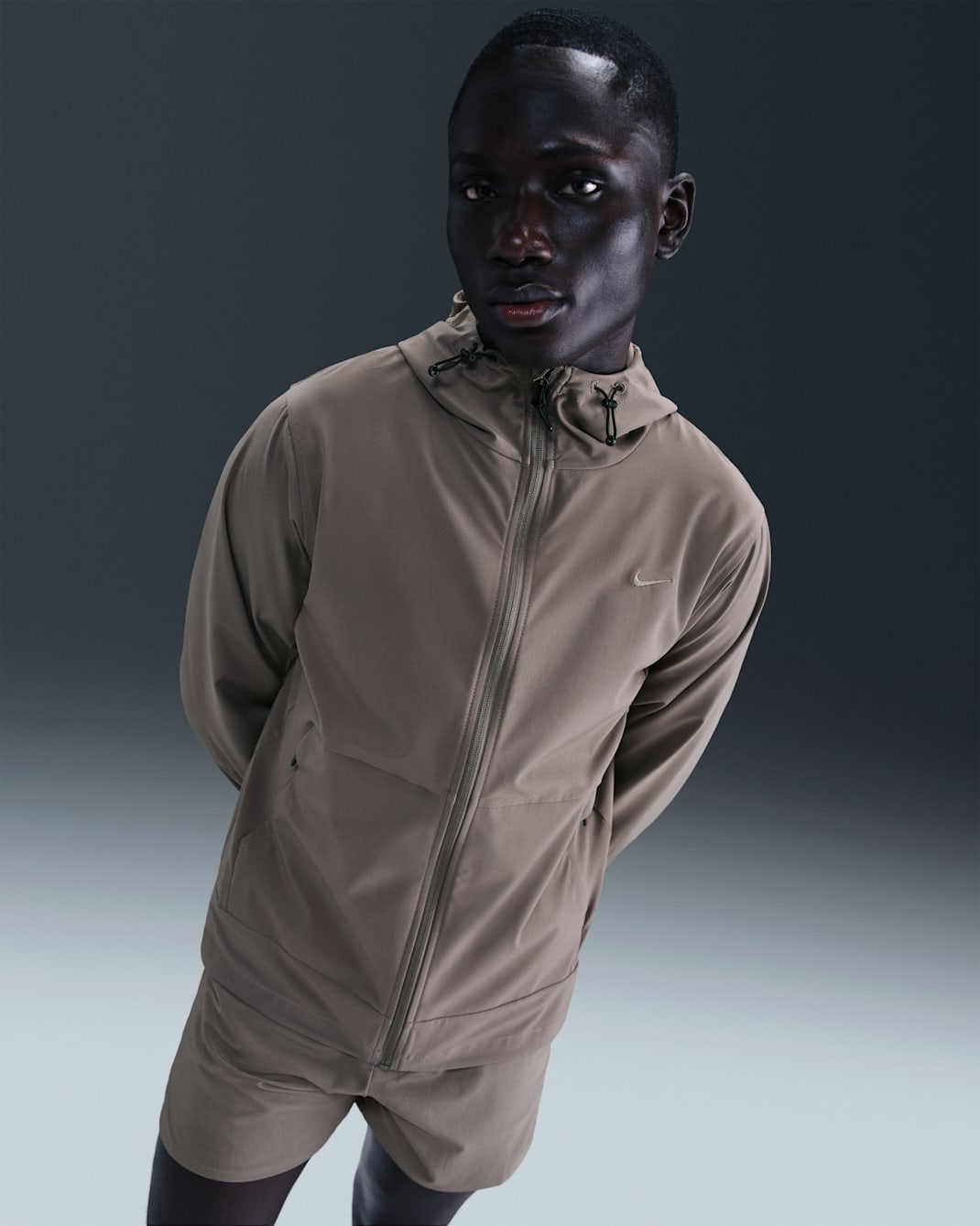 Nike Unlimited Men's Repel Hooded Versatile Jacket - Cave Stone/Black/Cave Stone