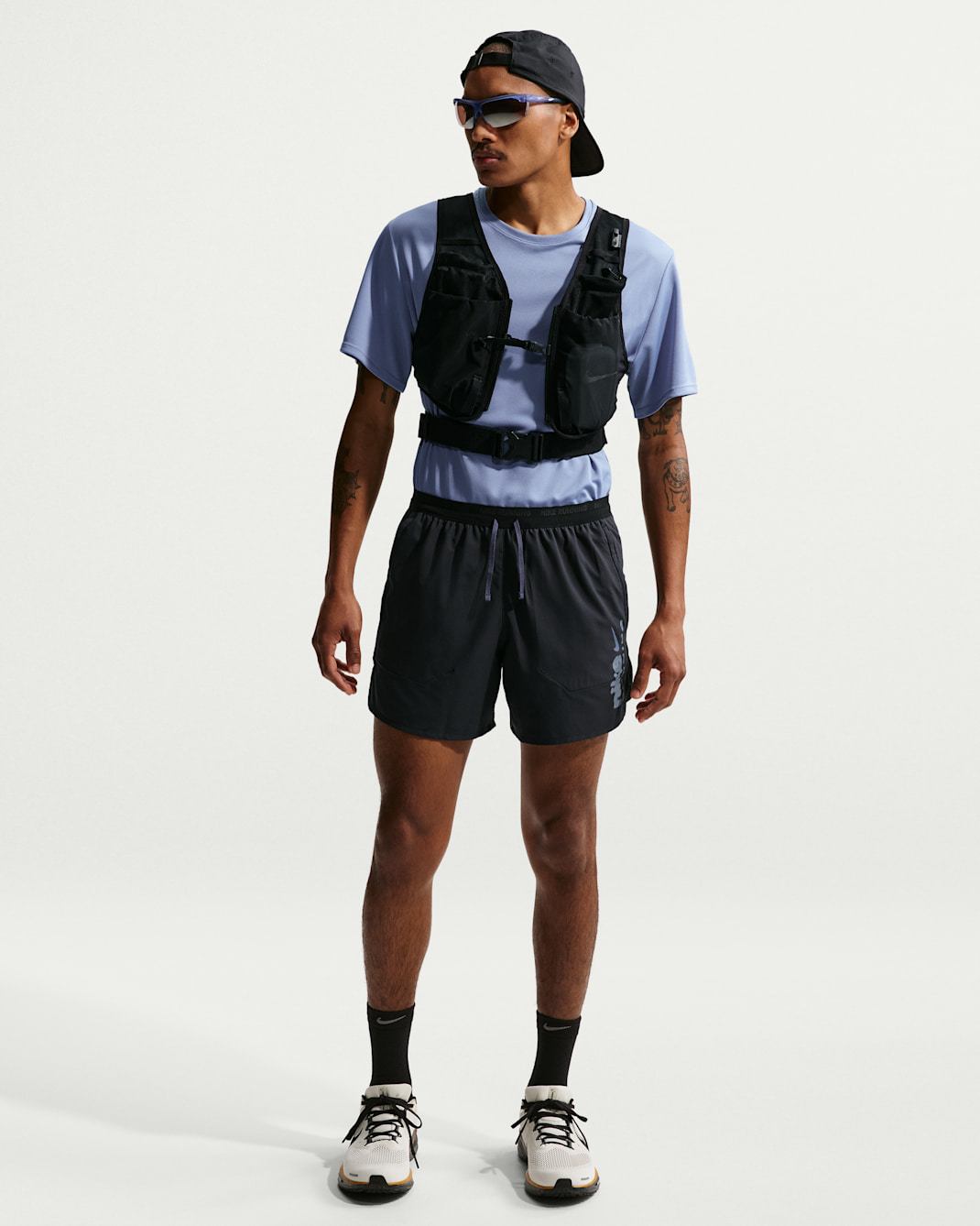 Nike Stride Men's Dri-FIT 5" Brief-Lined Running Shorts - Black/Thunder Blue