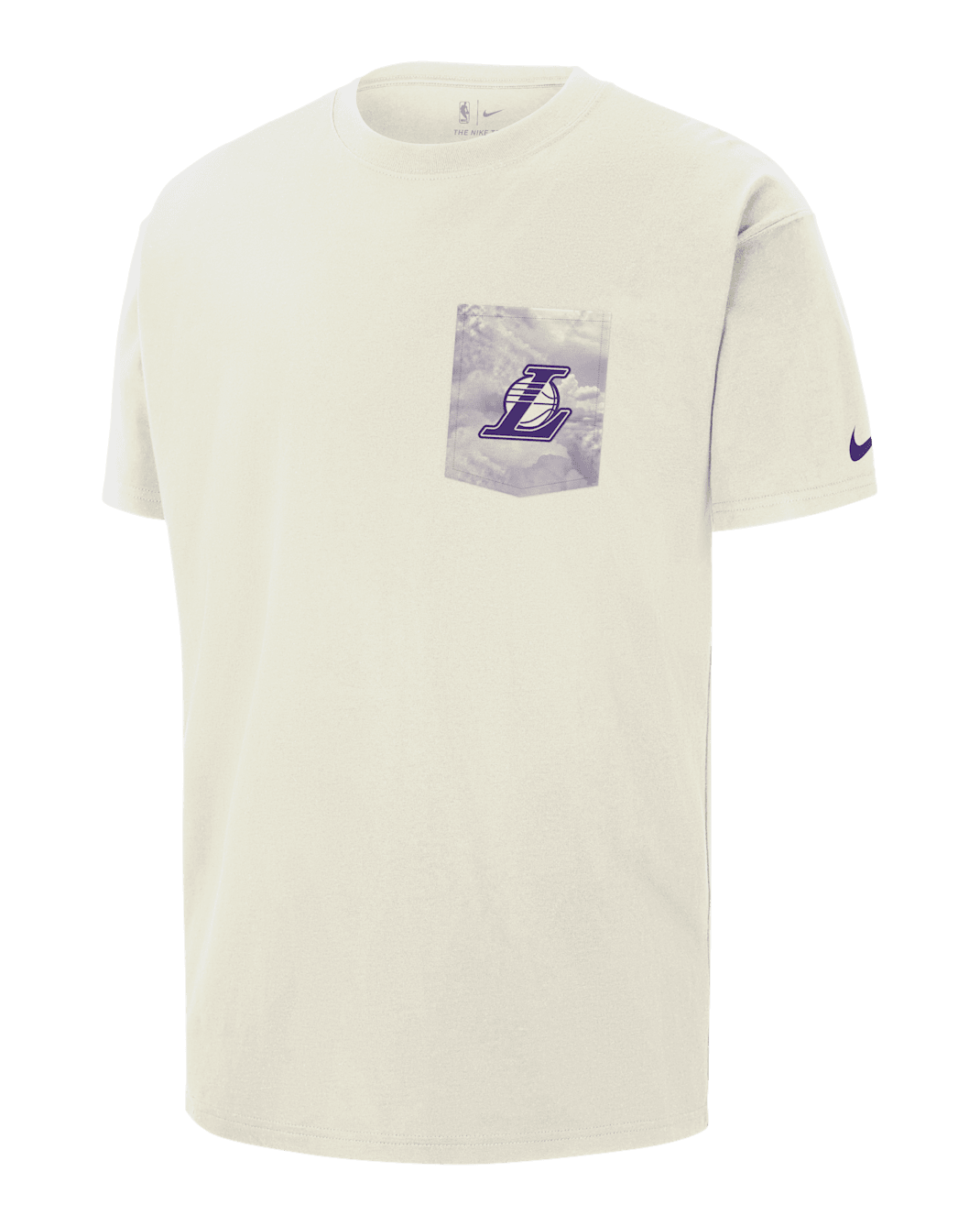 Los Angeles Lakers Courtside Men's Nike NBA Max90 T-Shirt - Sail