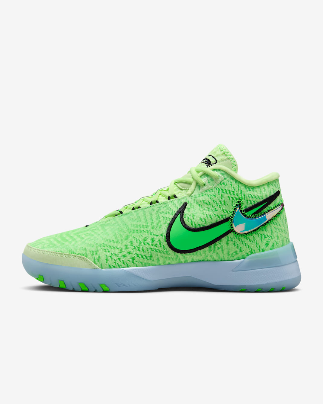 LeBron NXXT Genisus Basketball Shoes - Barely Volt/Celestine Blue/Black/Green Strike