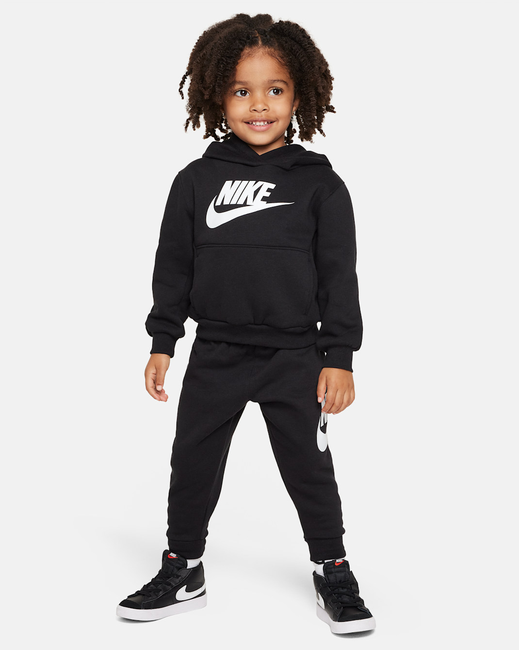 Conjunto de sudadera con gorro infantil Nike Sportswear Club Fleece - Negro
