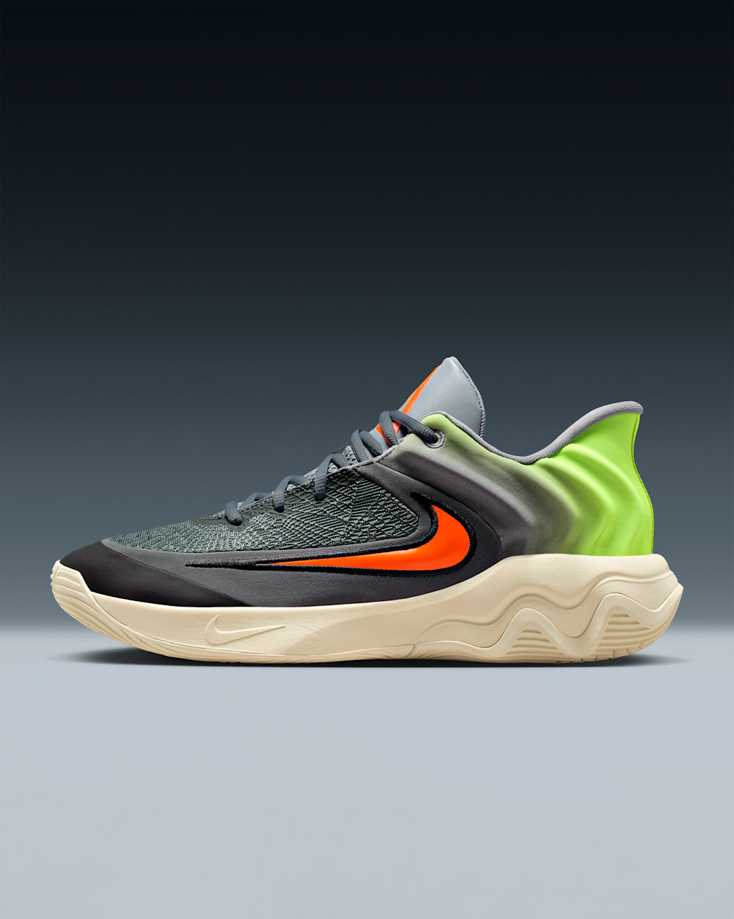 Giannis Immortality 4 Basketball Shoes - Cool Grey/Volt/Coconut Milk/Total Crimson