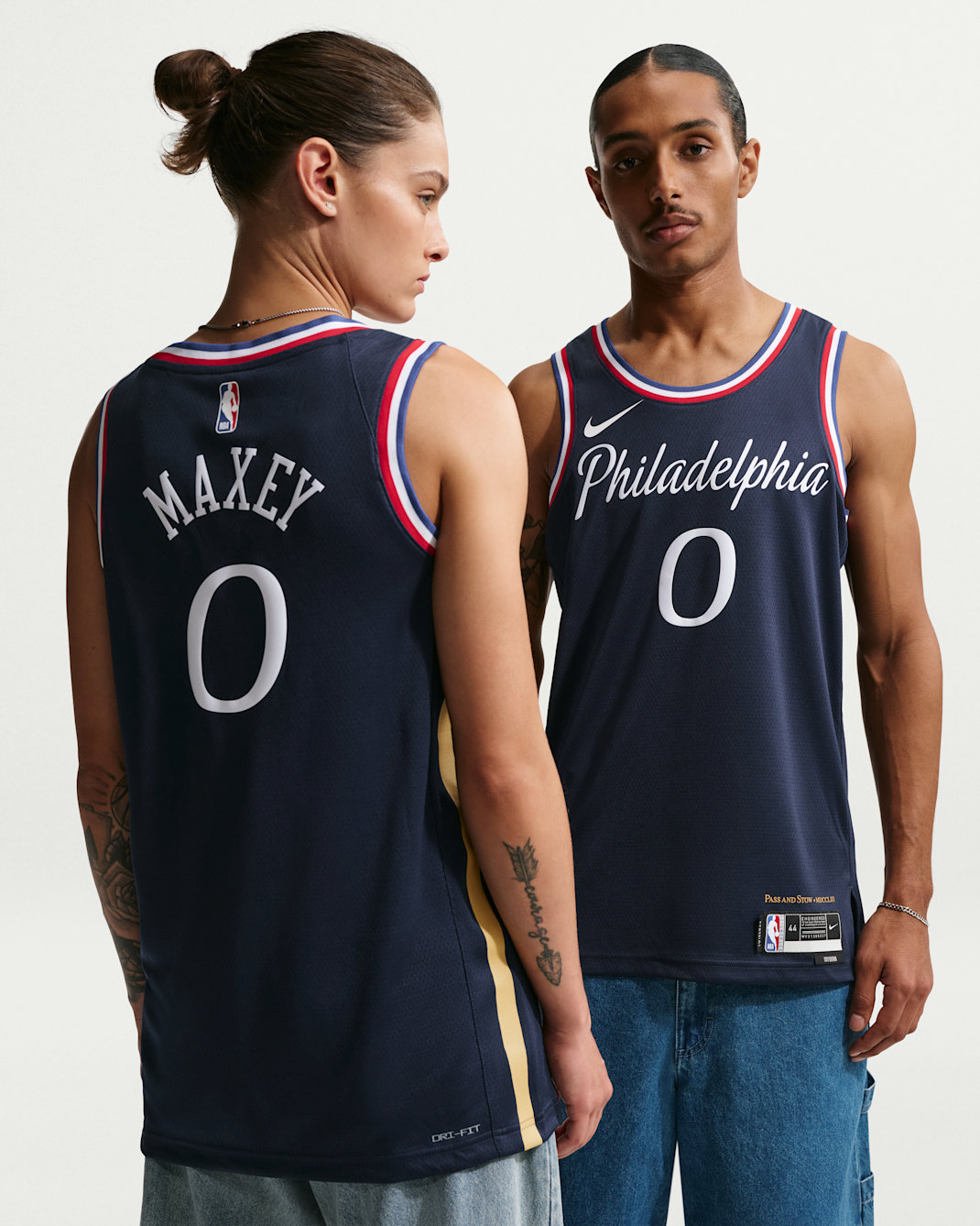 Tyrese Maxey Philadelphia 76ers City Edition Men's Nike NBA Swingman Jersey - College Navy