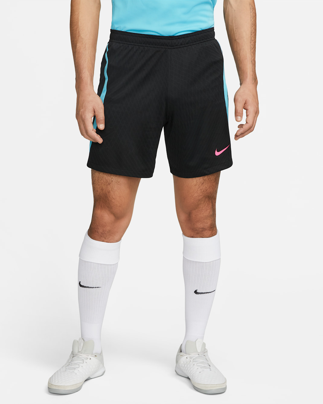Nike Dri-FIT Strike Men's Football Shorts - Black/Baltic Blue/Hyper Pink