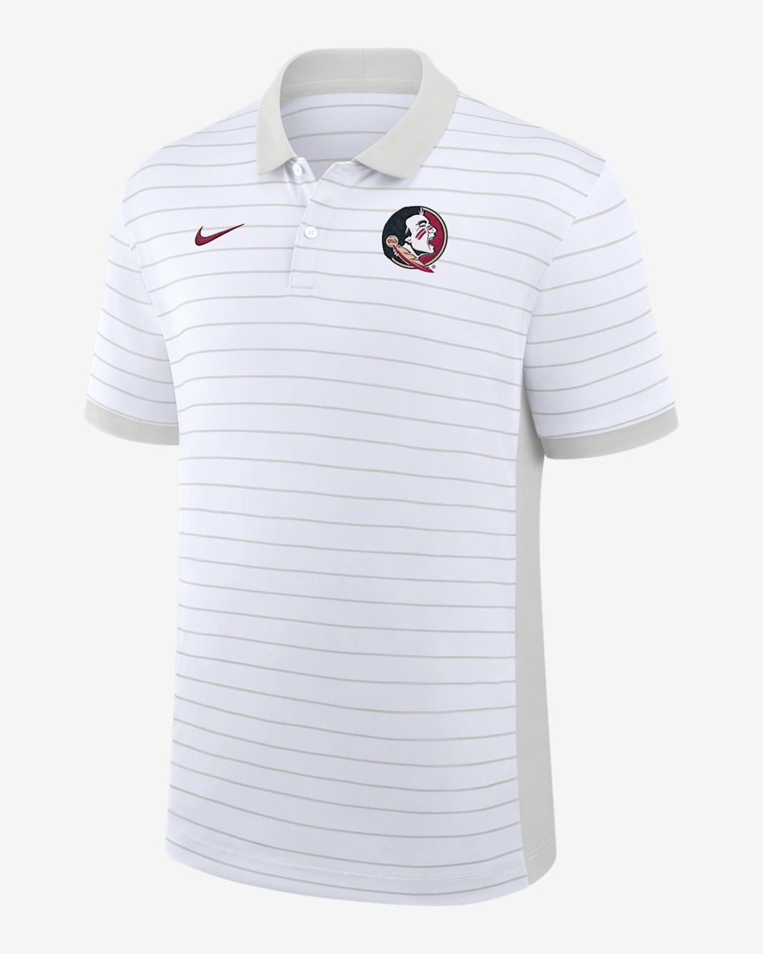 Florida State Sideline Victory Stripe Men's Nike Dri-FIT College Polo - White