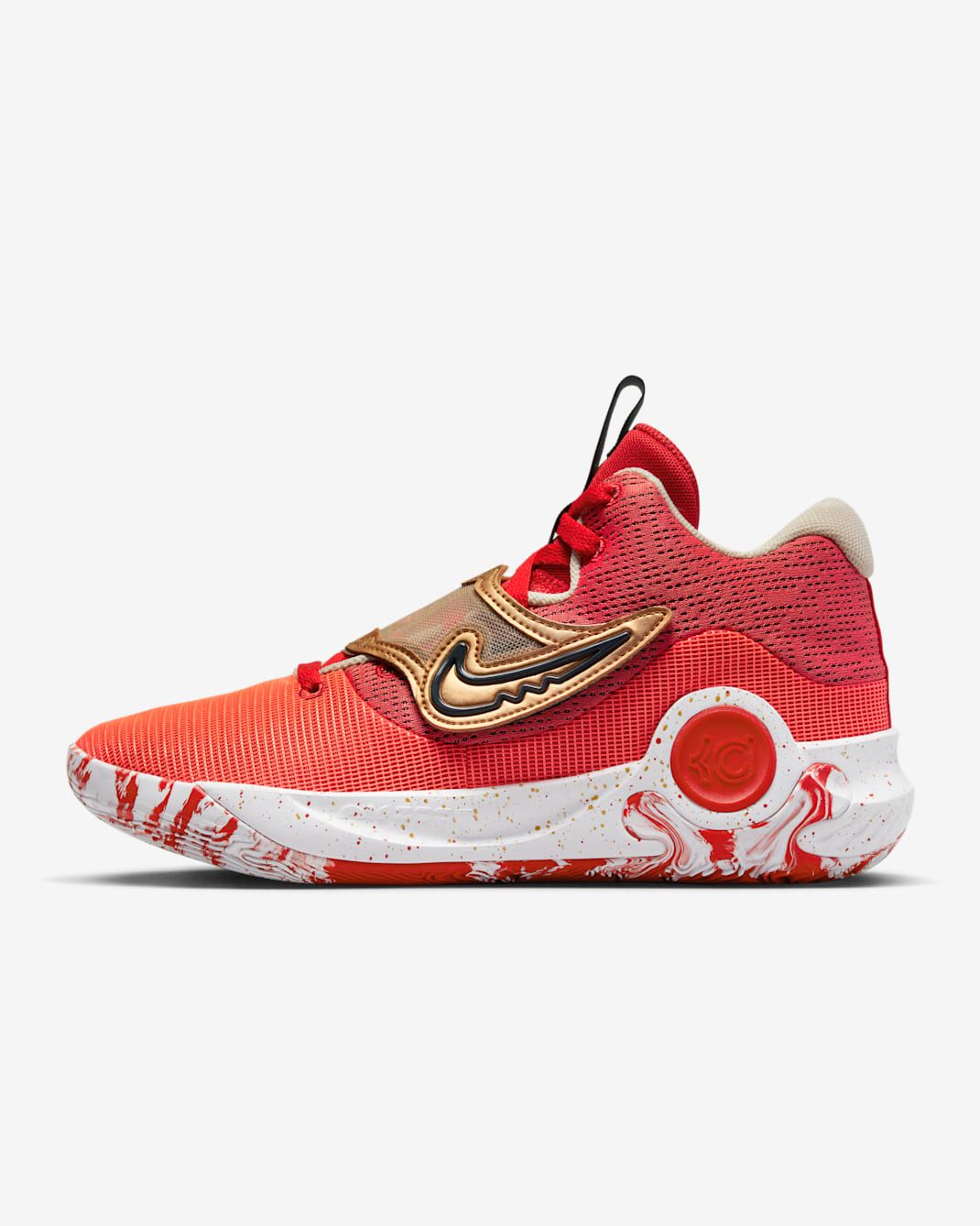 KD Trey 5 X EP Basketball Shoes - University Red/Midnight Navy/Light Orewood Brown/Metallic Gold