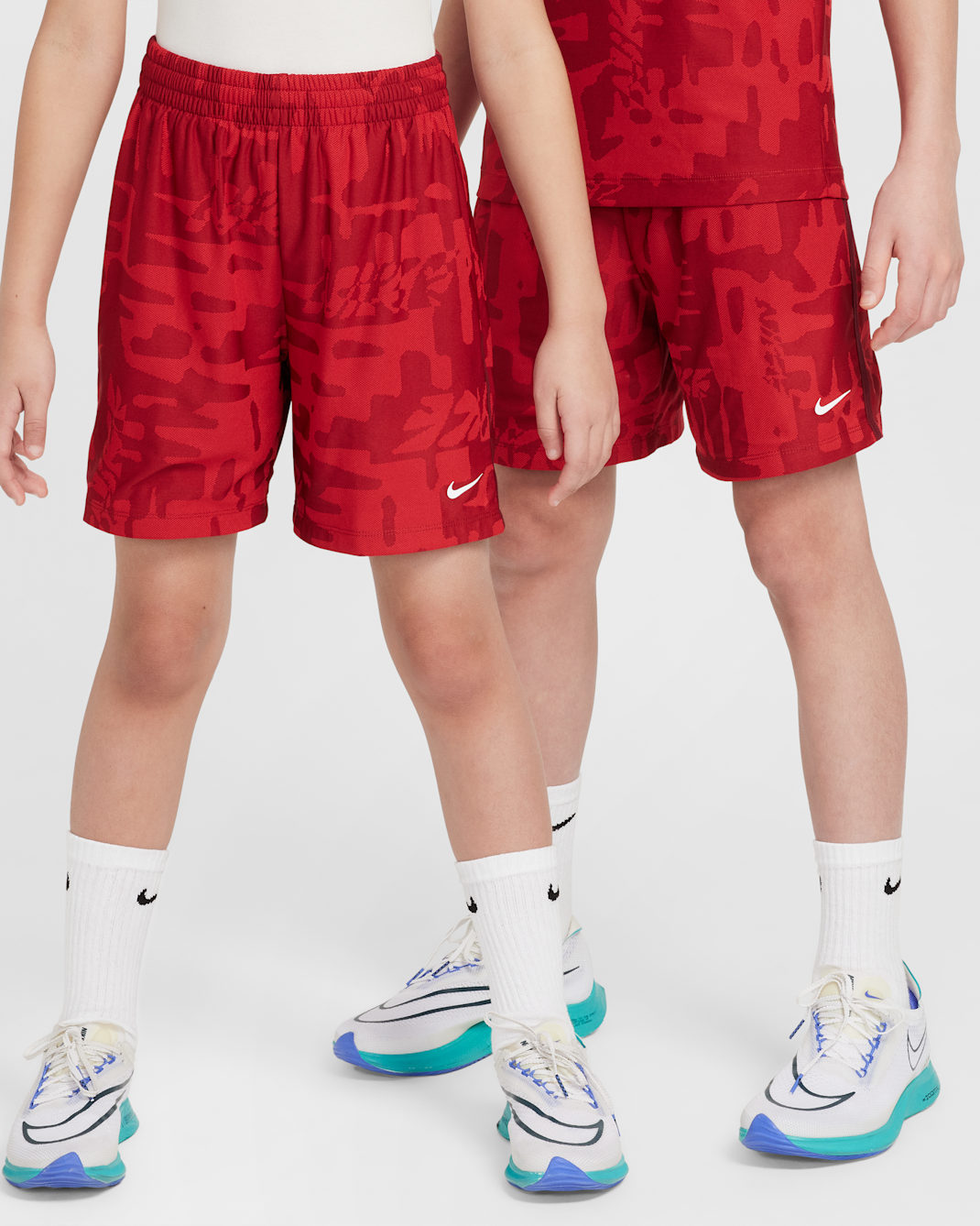 Shorts Dri-FIT para niño talla grande Nike Multi - Rojo universitario/Rojo team/Blanco
