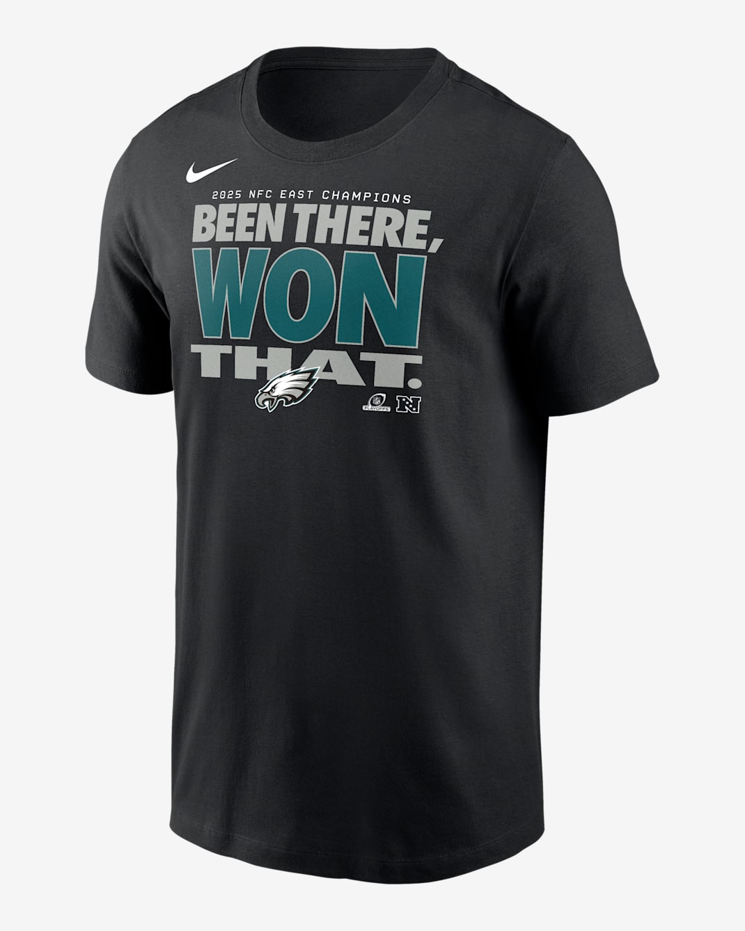 Philadelphia Eagles 2025 NFC East Champions Trophy Collection Men's Nike NFL T-Shirt - Black