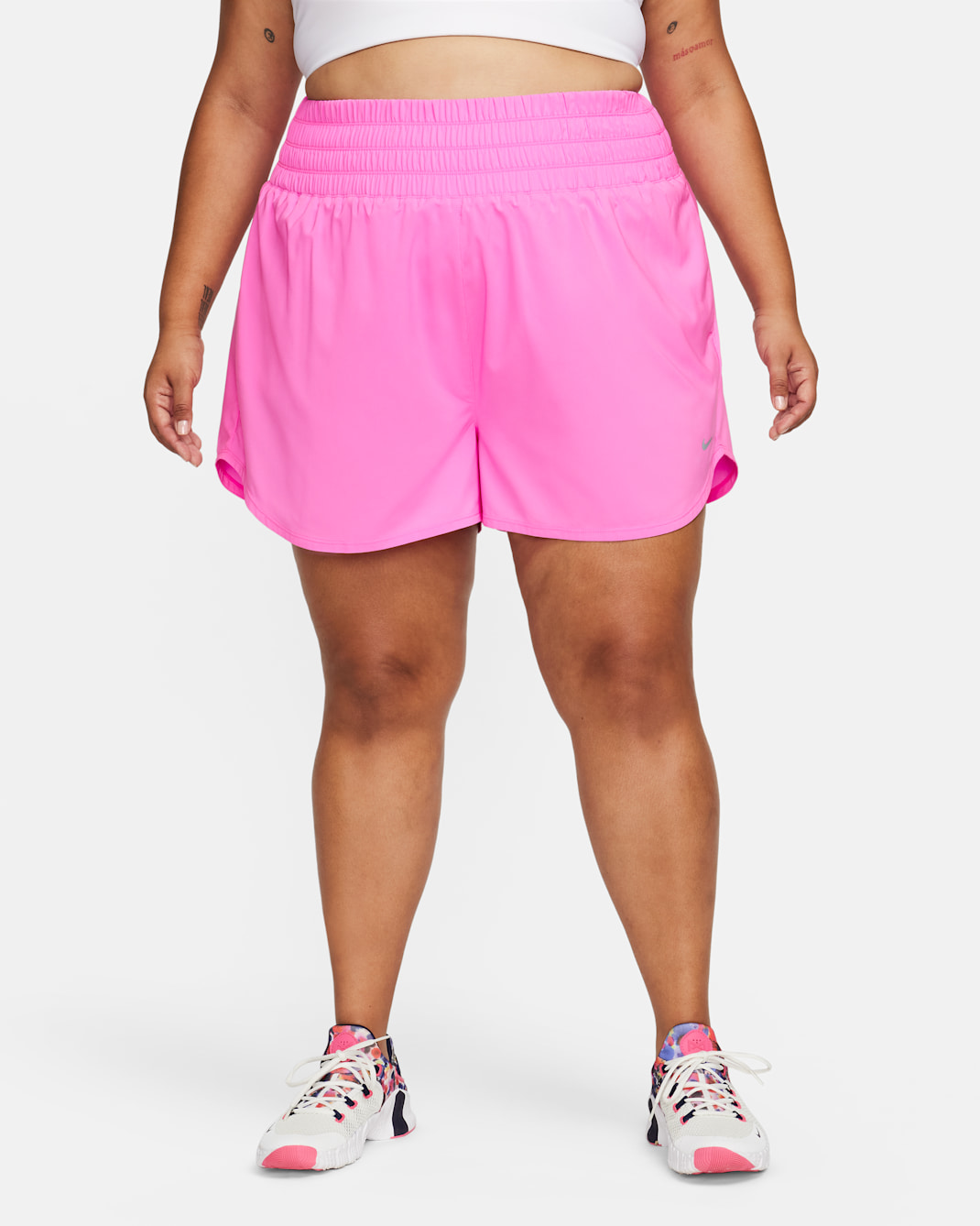 Nike Dri-FIT One Women's Ultra High-Waisted 3" Brief-Lined Shorts (Plus Size) - Playful Pink