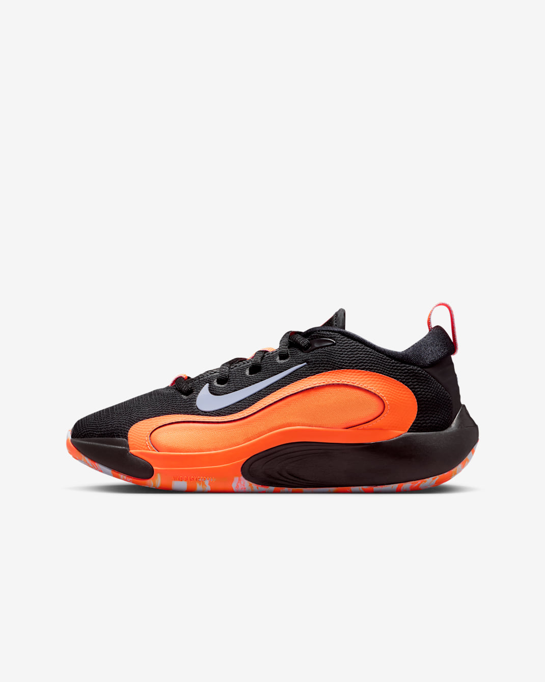 Nike IsoFly Big Kids' Basketball Shoes - Black/Total Orange/Bright Citrus/Ghost