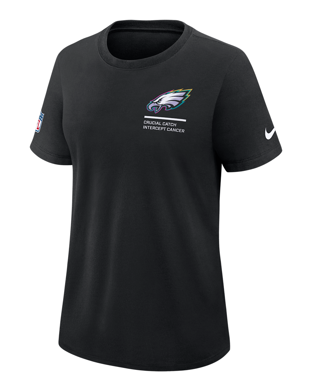 Playera Nike Dri-FIT de la NFL para mujer Philadelphia Eagles Crucial Catch - Negro