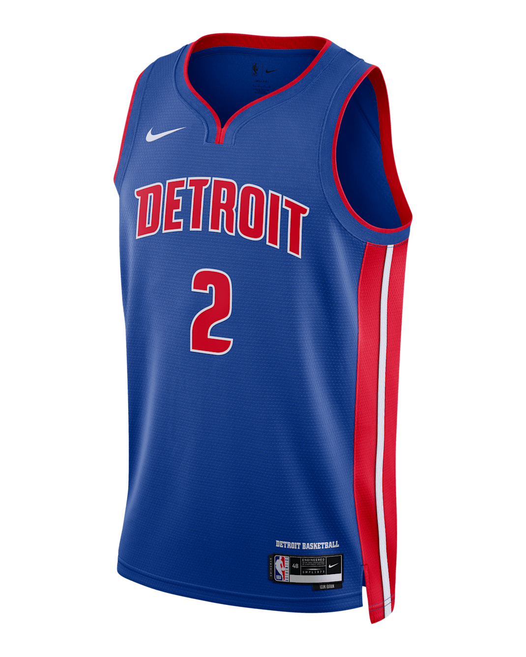 Jersey Nike Dri-FIT de la NBA Swingman para hombre Detroit Pistons Icon Edition - Azul enérgico