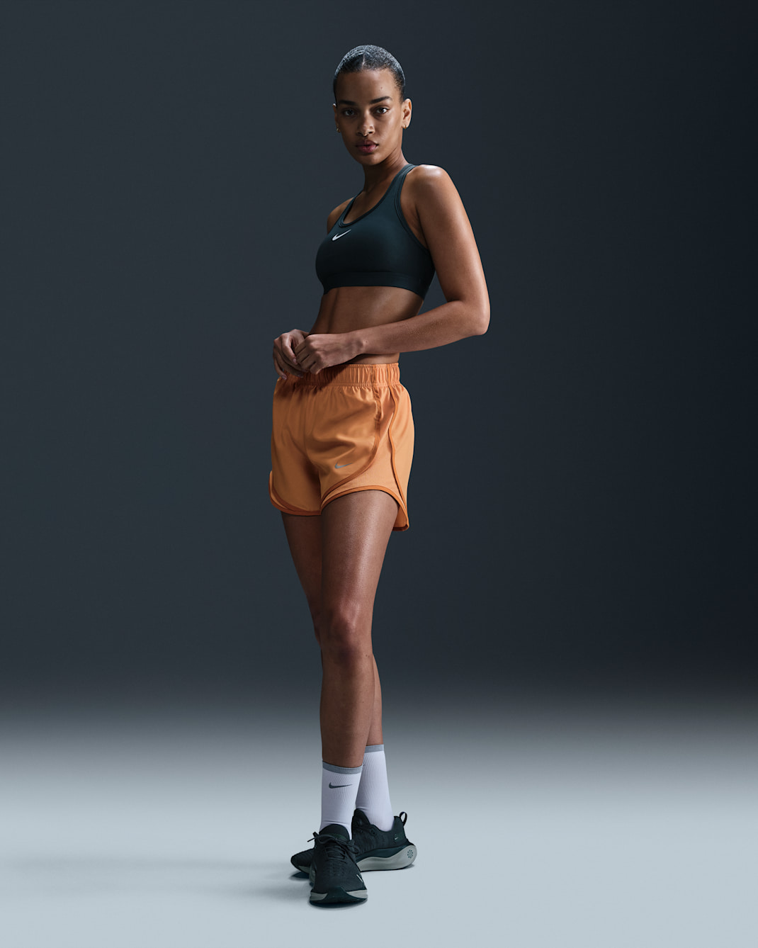 Nike Tempo Women's Dri-FIT Mid-Rise Brief-Lined Running Shorts - Copper Moon/Copper Moon/Monarch