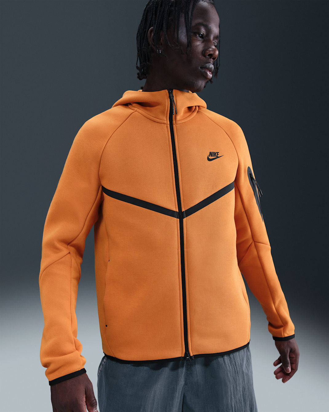 Nike Tech Men's Fleece Windrunner Full-Zip Jacket - Monarch/Black