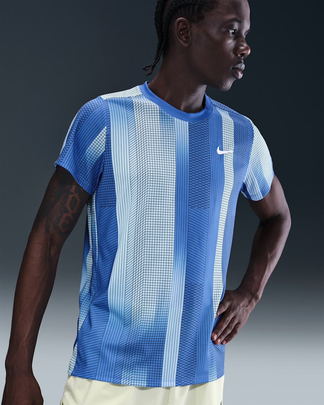 ナイキコート ビクトリー メンズ Dri-FIT テニストップ - コメットブルー/ホワイト