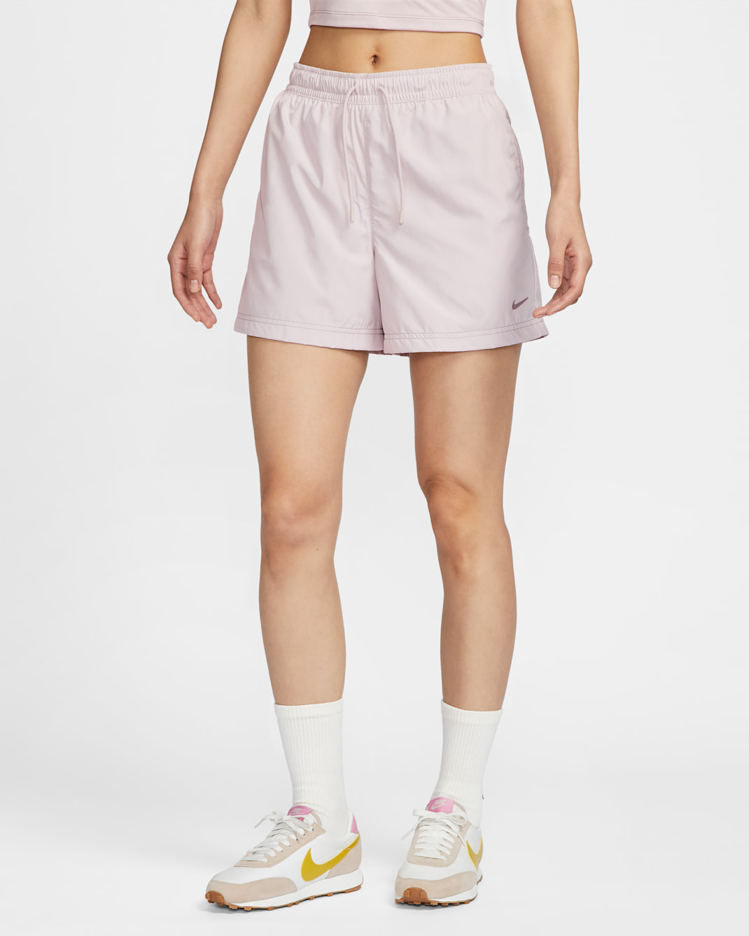 Nike Sportswear Classic Wovens Women's Mid-Rise Shorts - Platinum Violet/Light Violet Ore/Taupe Grey