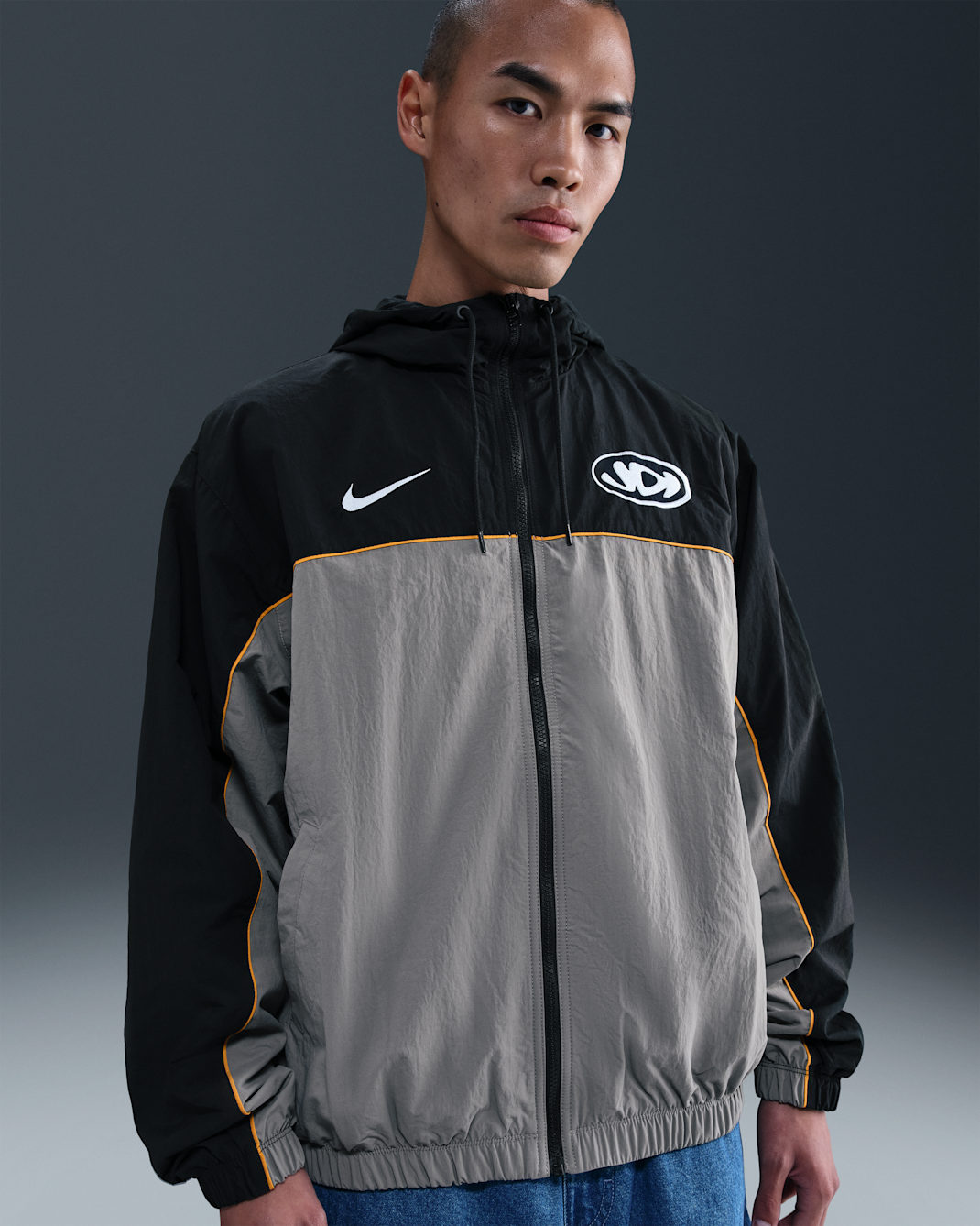 Nike Club Men's Hooded Jacket - Flat Pewter/Black/White