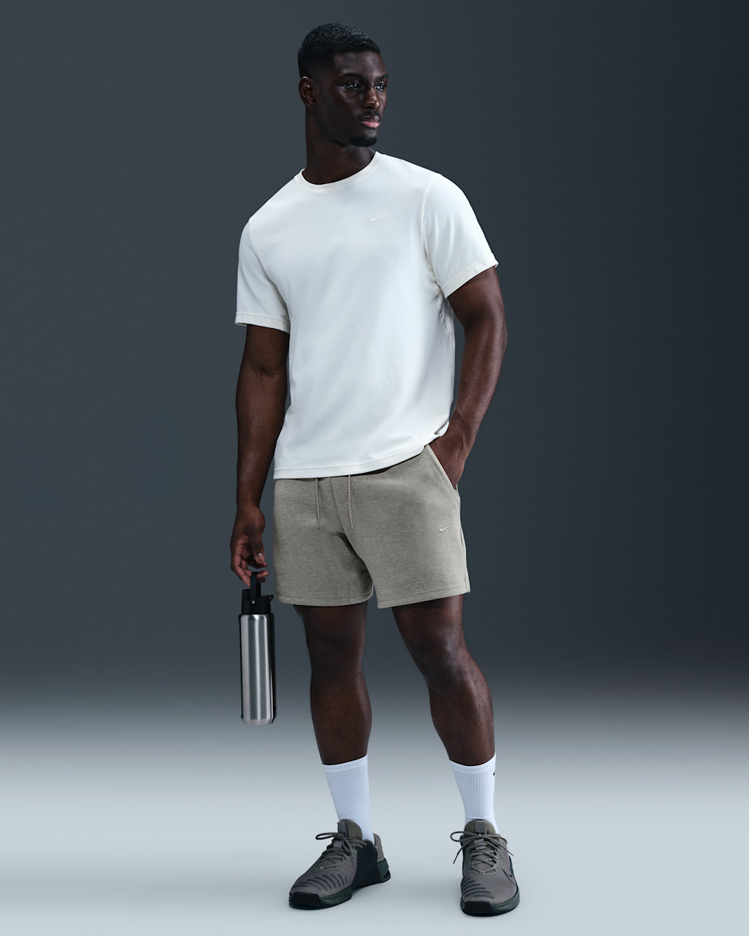 Nike Primary Fleece Men's 7" Dri-FIT Unlined Performance Shorts - Light Army/Heather/Light Army
