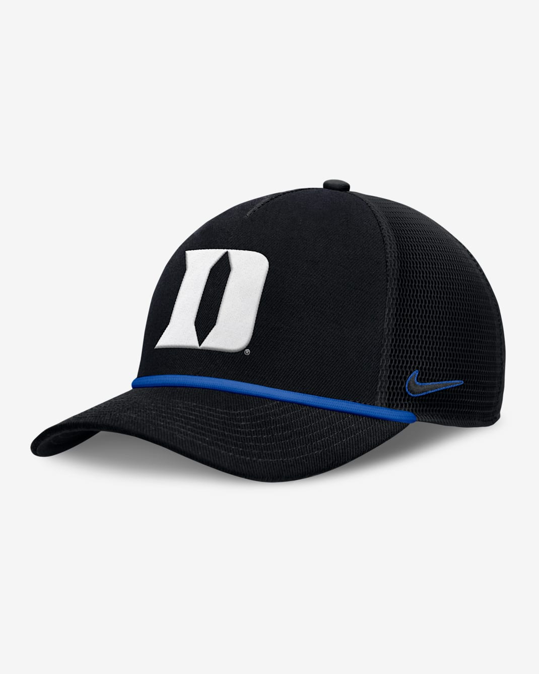 Duke Primetime Rise Men's Nike College Trucker Adjustable Hat - Black