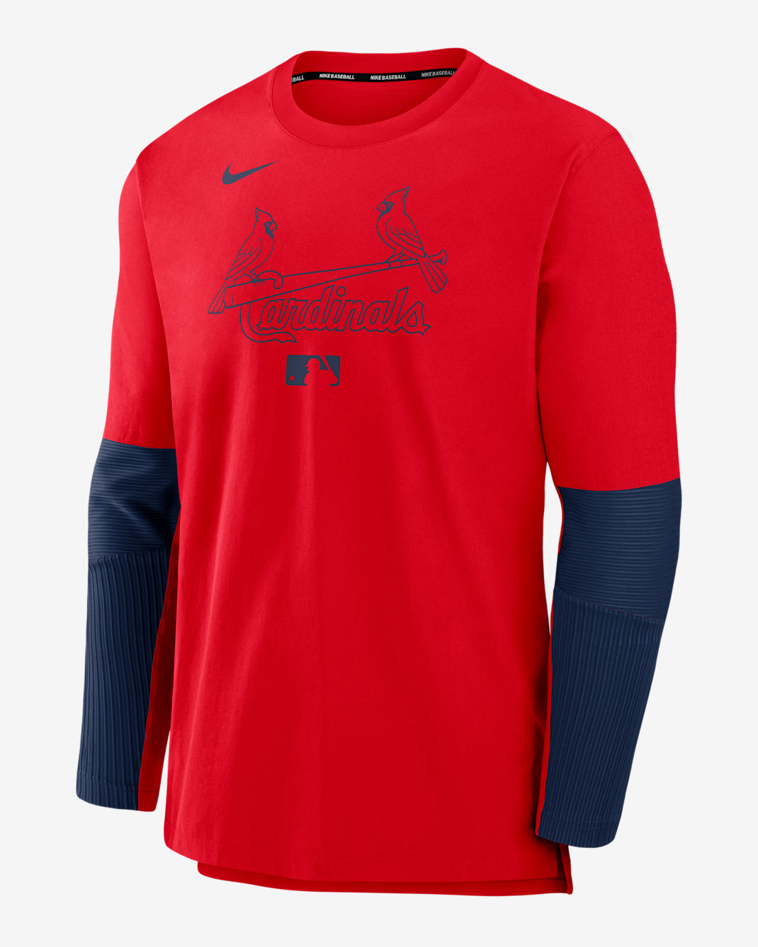 Sudadera sin cierre Nike Dri-FIT de la MLB para hombre St. Louis Cardinals Authentic Collection Player - Rojo