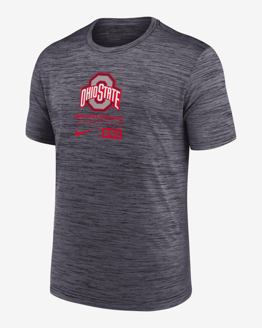 Ohio State Buckeyes Campus Center Block Velocity Men's Nike Dri-FIT College T-Shirt - Black