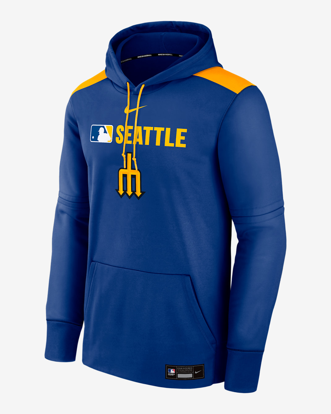 Seattle Mariners Authentic Collection City Connect Men's Nike Therma MLB Pullover Hoodie - Royal