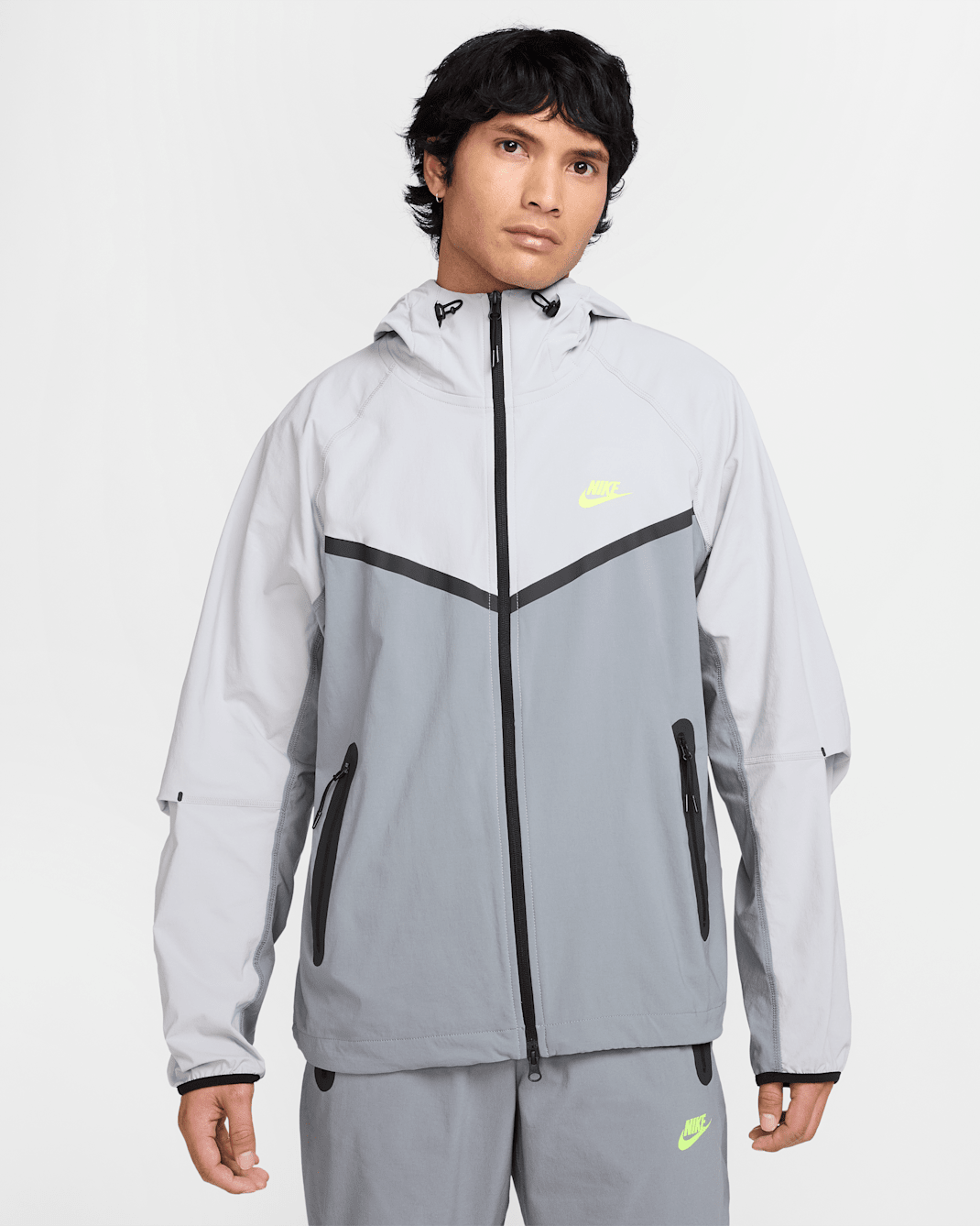 Nike Tech Men's Woven Full-Zip Windrunner Jacket - Cool Grey/Wolf Grey