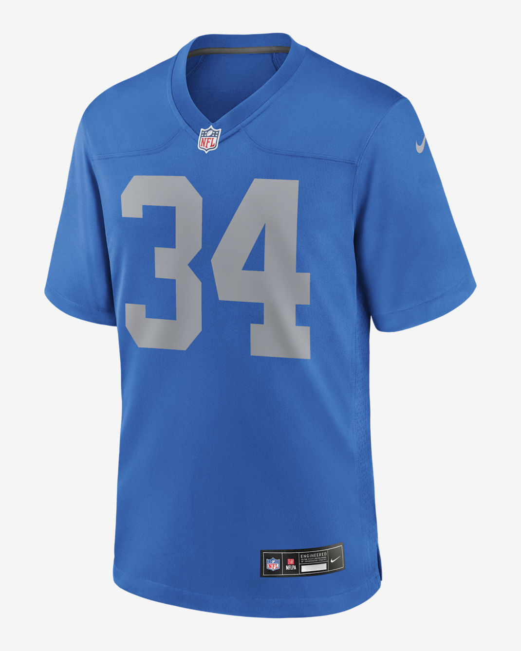 Alex Anzalone Detroit Lions Men's Nike NFL Game Football Jersey - Blue