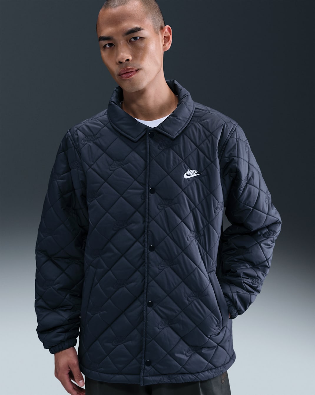 Nike Club Men's Coaches Jacket - Obsidian/White