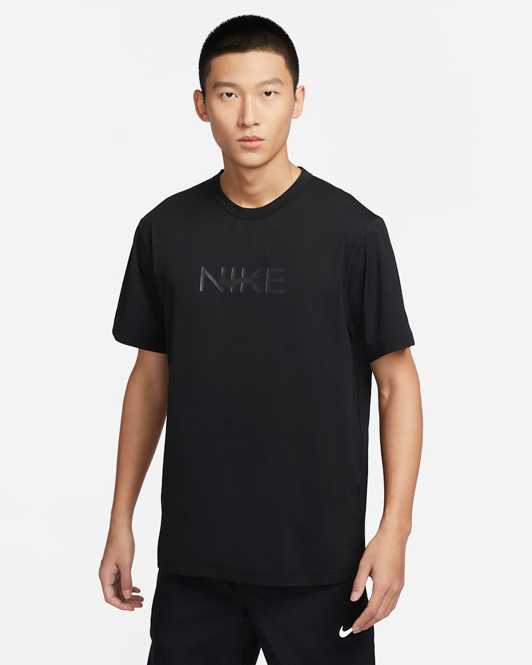 Nike Hyverse Men's Dri-FIT UV Protection Short-Sleeve Fitness Top - Black/Anthracite