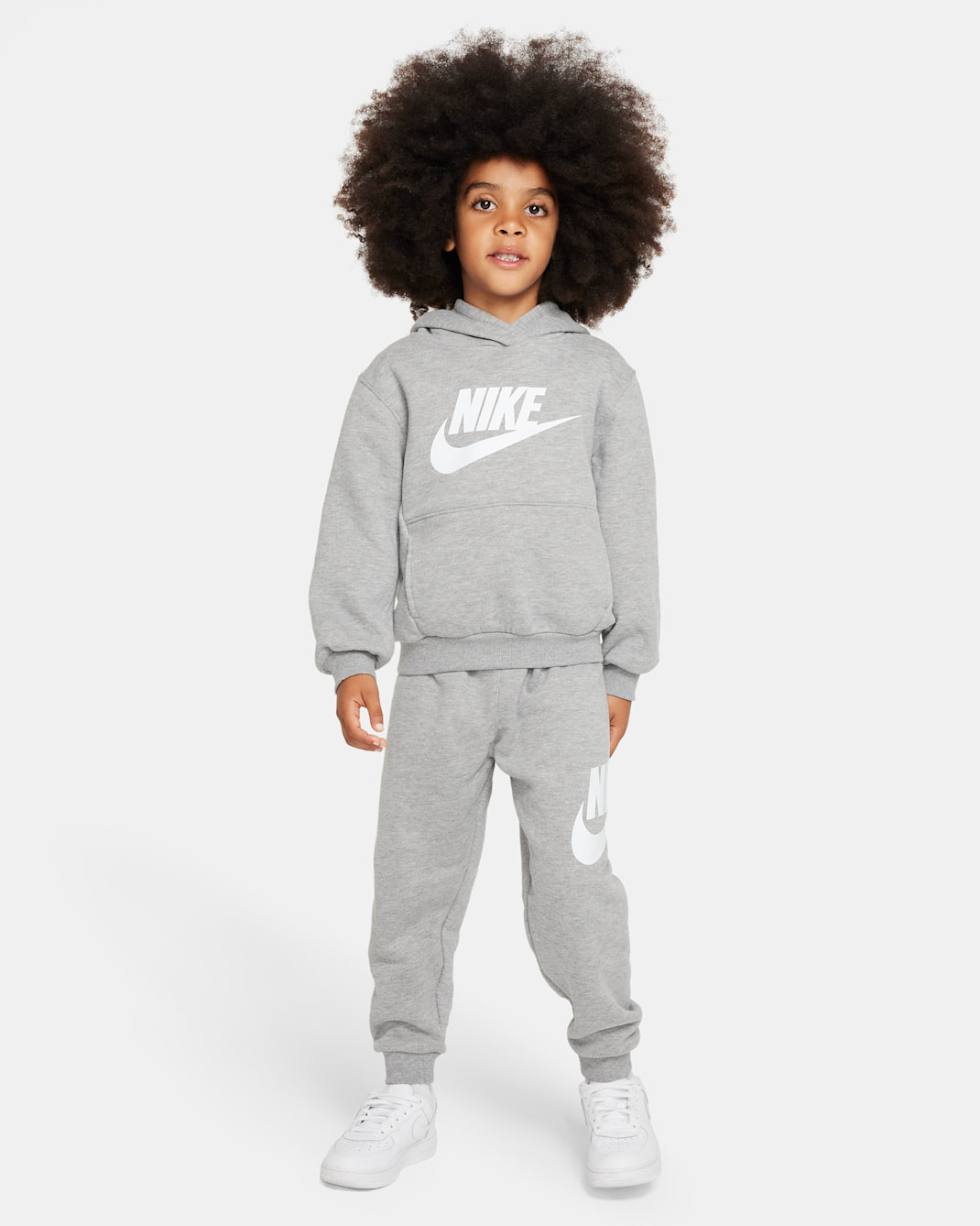 Nike Sportswear Club Fleece Little Kids' Hoodie Set - Dark Grey Heather